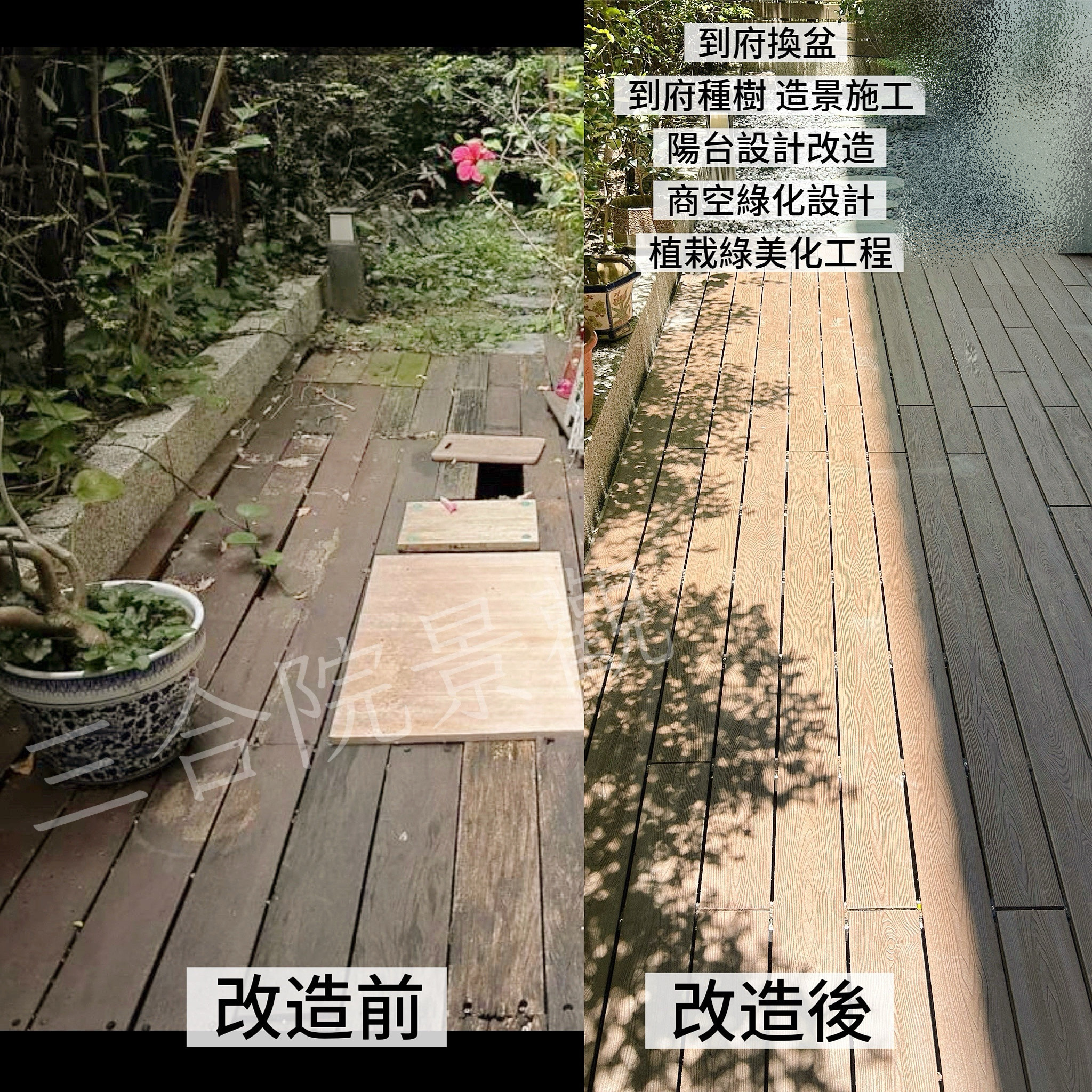 2025年6月 中正區 庭院 景觀木作園藝